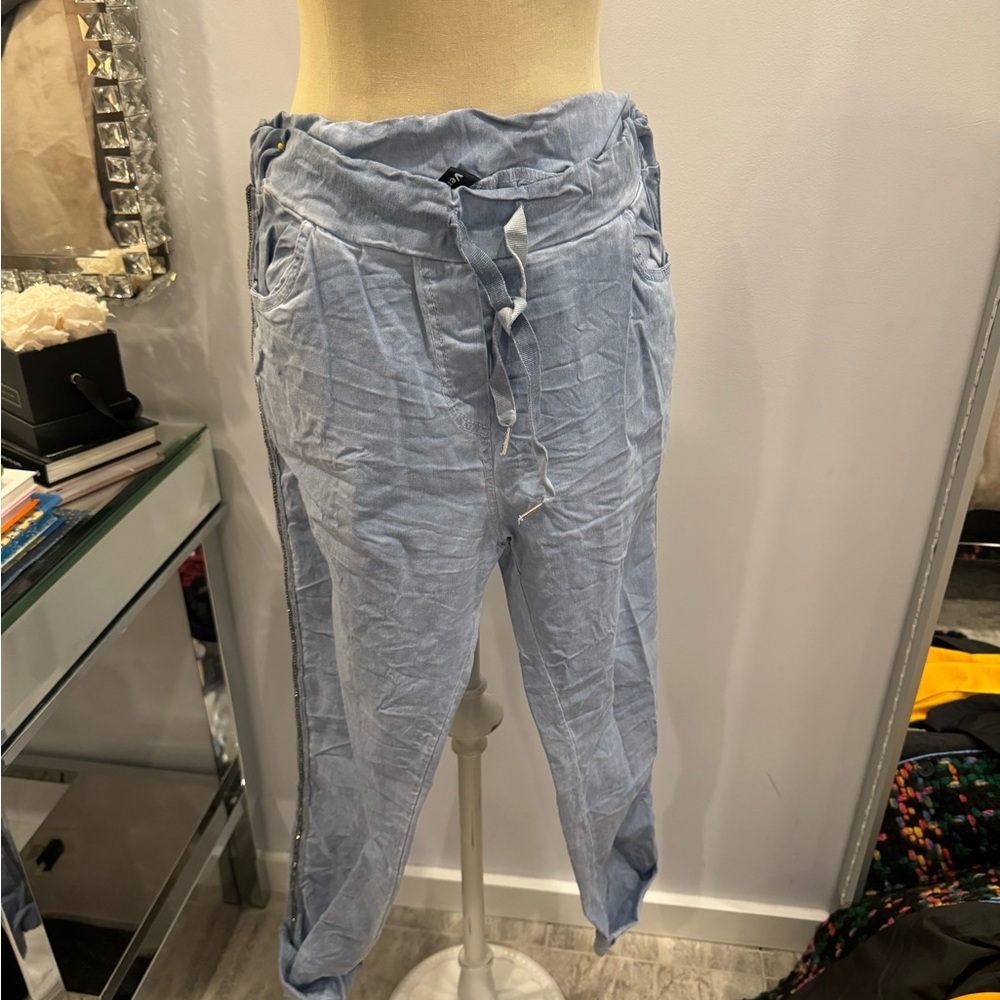 Venti6 Rhinestone Side Stripe Jean